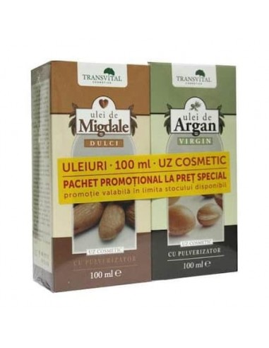 Transvital Pachet Ulei de Argan Virgin 100 ml+Ulei de Migdale 100ml - ULEI-CORP - QUANTUM PHARM