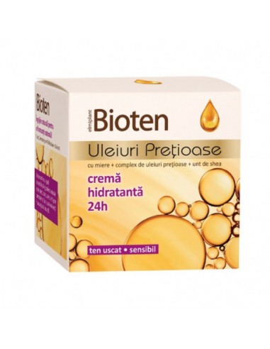 Crema Hidratanta Uleiuri ten uscat, 50 ml, Bioten Elmiplant - CREME-HIDRATARE - BIOTEN