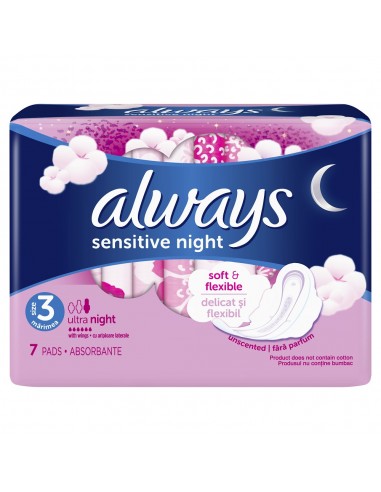 Absorbante Always Sensitive Ultra Night, 7 bucati - INGRIJIRE-INTIMA - ALWAYS