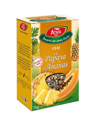 Ceai cu Papaya si Ananas, 75 g, Fares - UZ-GENERAL - FARES