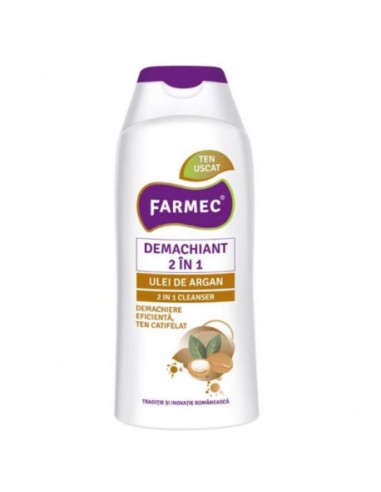 Demachiant 2 in 1 cu Argan 200 ml, Farmec - DEMACHIANTE - FARMEC