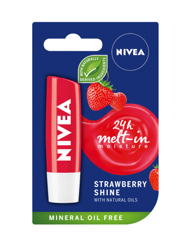 Balsam de buze Nivea Lip Care Strawberry, 4,8 g - INGRIJIRE-BUZE - NIVEA