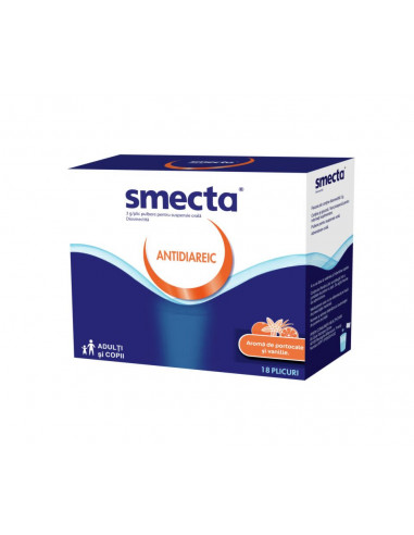 Smecta vanilie-portocala, 18 plicuri, Beaufour Ipsen Industrie - DIAREE - IPSEN PHARMA S.A.S.
