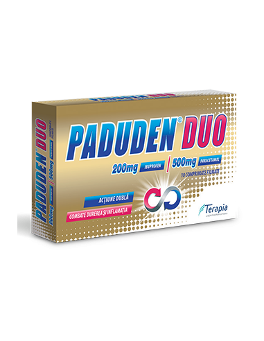 Paduden Duo 200mg/500mg, 10 comprimate filmate, Terapia - DURERE-SI-FEBRA - TERAPIA