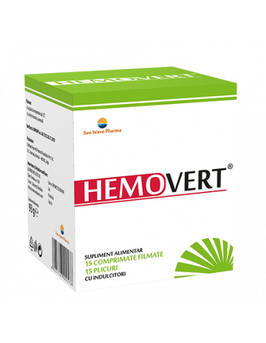 Hemovert, 15 comprimate + 15 plicuri, Sun Wave Pharma -  - SUN WAVE PHARMA