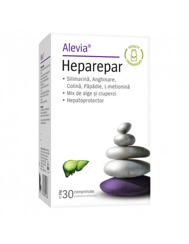 Heparepar, 30 comprimate, Alevia - HEPATOPROTECTOARE - ALEVIA