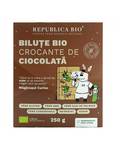 Bilute Bio crocante de ciocolata fara gluten, 250 g, Republica Bio - PRODUSE-NATURISTE - REPUBLICA BIO