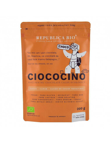 Ciococino baza pentru ciocolata calda ecologica, 200 g, Republica Bio - PRODUSE-NATURISTE - REPUBLICA BIO