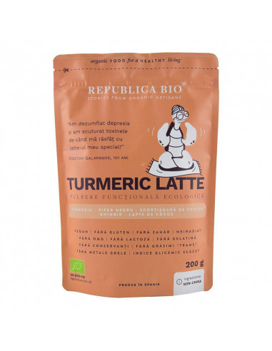 Turmeric Latte, Pulbere Ecologica, 200 g, Republica Bio - PRODUSE-NATURISTE - REPUBLICA BIO