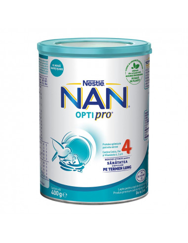 Lapte praf NAN 4 Optipro 400g, de la 2 ani, Nestle - FORMULE-LAPTE - NAN