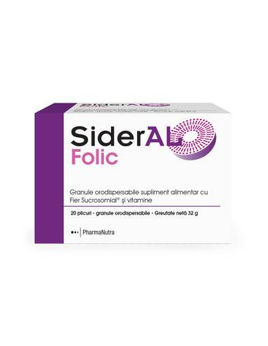 Sideral Folic, 20 plicuri, Solacium Pharma - SUPLIMENTE - SOLACIUM PHARMA
