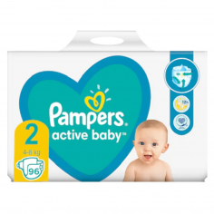 Scutece Pampers Active Baby, NR 2, 4-8 kg, 96 bucati