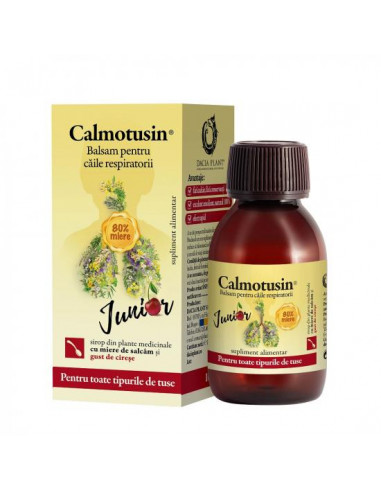 Calmotusin Junior cu gust de cirese, 100 ml, Dacia Plant - TUSE-GRIPA - DACIA PLANT