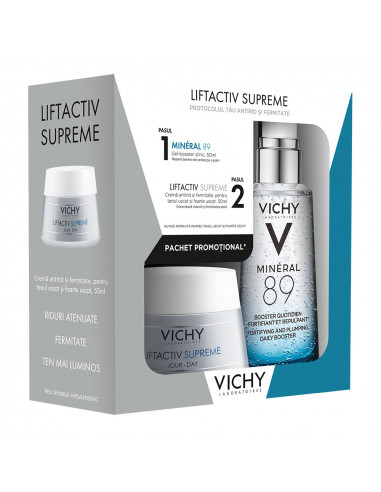 Pachet Liftactiv Supreme crema PS, 50ml+ Mineral Gel Booster, 50ml, Vichy -  - VICHY
