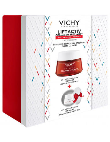 Trusa Liftactiv Collagen Specialist Antirid,50 ml + Liftactiv Collagen Specialist noapte, 15ml, Vichy - INGRIJIRE-FATA - VICHY