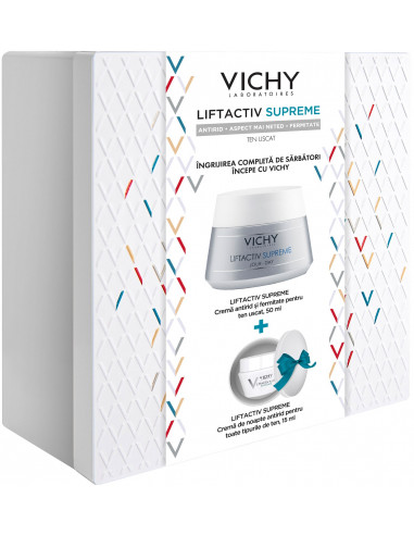 Trusa Liftactiv Supreme crema antirid, PS, 50ml + Liftactiv Supreme crema de noapte, 15ml, Vichy -  - VICHY