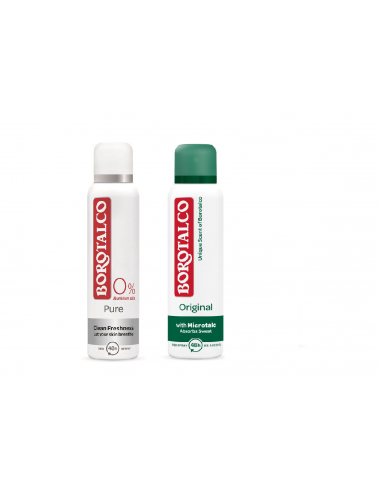 Borotalco Set Deo Spray Original 150 ml+ Borotalco Deo Spray Pure, 150ml -50% - DEODORANTE-SI-ANTIPERSPIRANTE - BOROTALCO