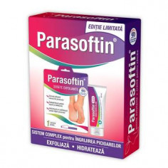 Parasoftin Set Sosete Exfoliante + Silk Crema pentru Calcaie, 50ml, Zdrovit