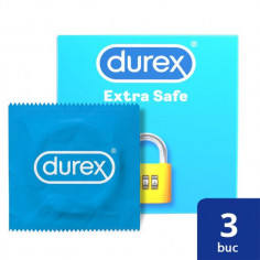 Prezervative Extra Safe, 3 bucati, Durex - PREZERVATIVE - DUREX