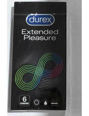 Prezervative Extended Pleasure, 6 bucati, Durex - PREZERVATIVE - DUREX