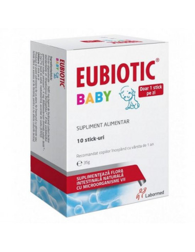 Eubiotic Baby, 10 stickuri, Labormed - PROBIOTICE-SI-PREBIOTICE - ALVOGEN 