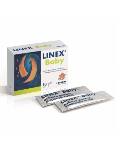 Linex Baby, 10 plicuri, Sandoz - PROBIOTICE-SI-PREBIOTICE - SANDOZ
