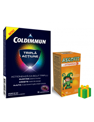 Coldimmun,16cpr + Ascovit Portocale,60 cpr - IMUNITATE-COPII - GSK SRL OMEGA PHARMA