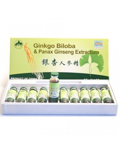 Ginkgo Biloba & Ginseng Extractum, 10fiole, Sanyeintercom -  - NATIONAL HEALT PRODUCT CHINA