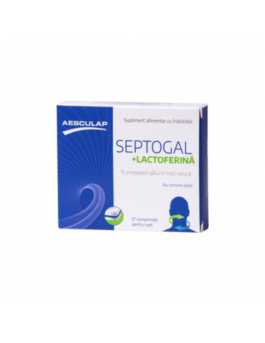 Septogal+lactofeina, 27 comprimate, Aesculap - DURERE-DE-GAT - ROMPHARM