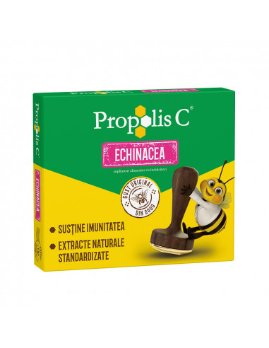 Propolis C Echinacea, 20 comprimate, Fiterman Pharma - DURERE-DE-GAT - FITERMAN