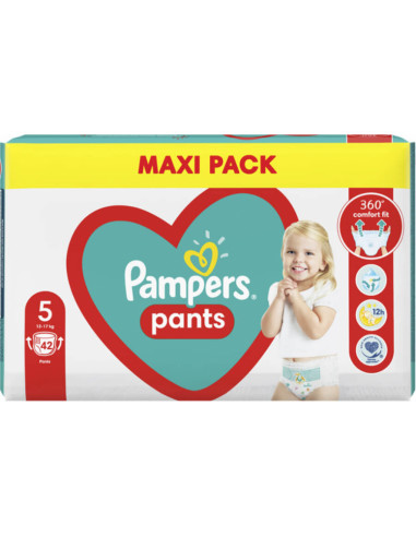 Scutece Pampers chilotei, NR 5, 12-17 kg, 42 bucati -  - PAMPERS
