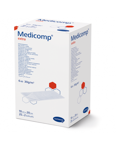 Comprese sterile Medicomp Extra, 10x20cm, 25 bucati, Hartmann - COMPRESE - HARTMANN