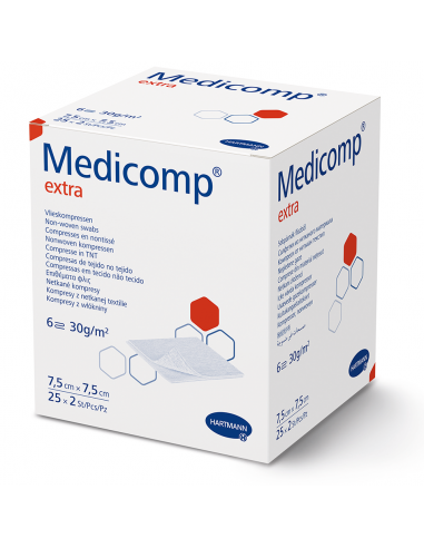 Comprese sterile Medicomp Extra, 7,5x7,5cm, 25 bucati, Hartmann -  - HARTMANN