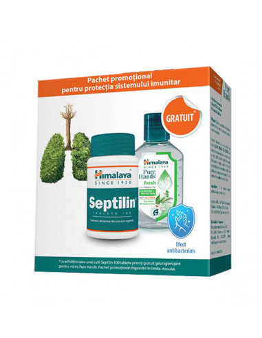 Septilin, 100 tablete + Pure Hands CadouGel, 50ml - IMUNITATE - HIMALAYA