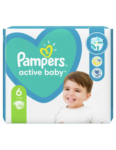 Scutece Pampers Active Baby, NR 6, 13-18 kg, 36 bucati - SCUTECE - PAMPERS