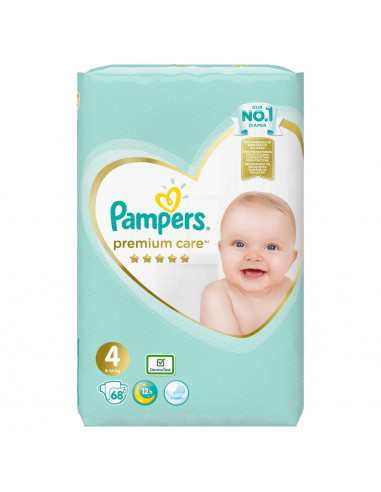 Scutece Pampers Premium Care NR 4, 9-14 kg, 68 bucati - SCUTECE - PAMPERS