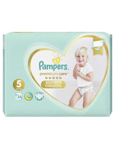 Scutece Pampers chilotei Premium Care, NR 5, 12-17 kg, 34 bucati -  - PAMPERS